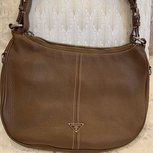 Prada all leather shoulder bag.